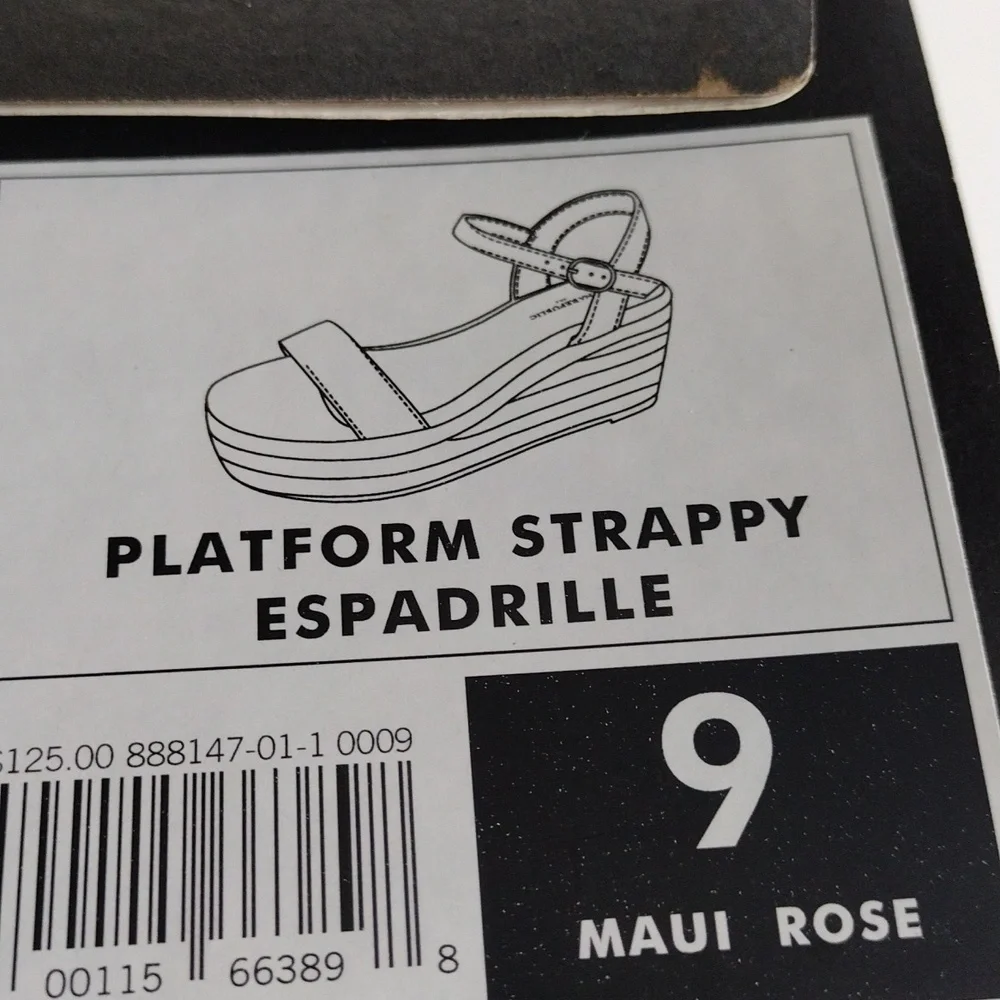 Banana Republic Platform Strappy Espadrille Maui Rose, Size 9 - Picture 13 of 14